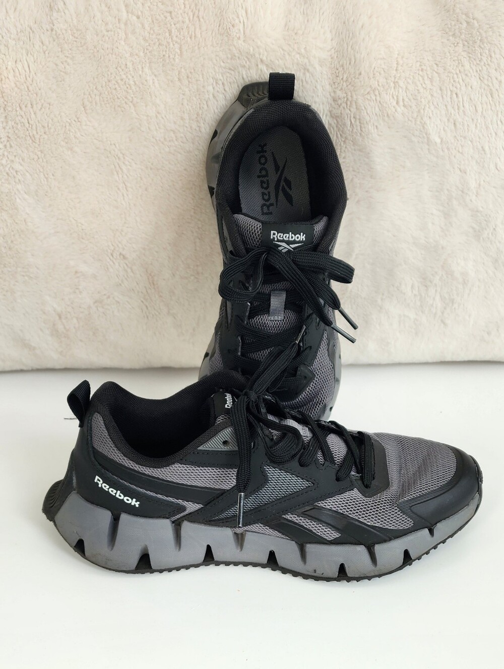 Reebok FloatZig Composite Toe Athletic Work Sneakers Grey Size 8.5